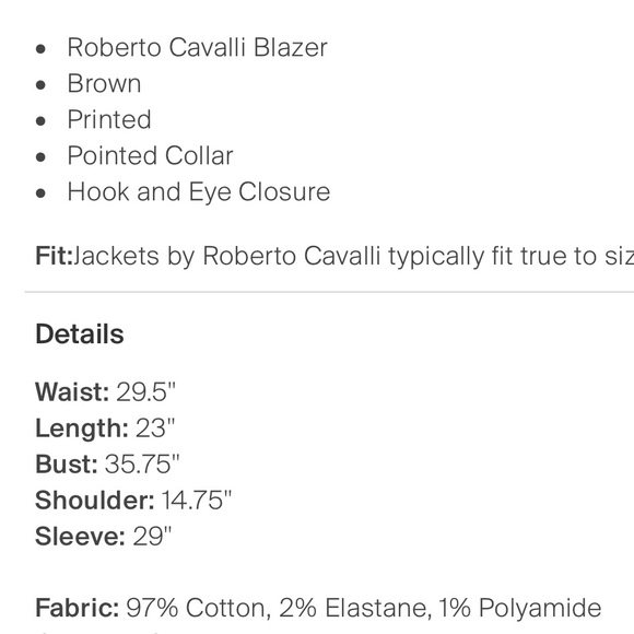 Silk Roberto cavalli blazer - Picture 3 of 3